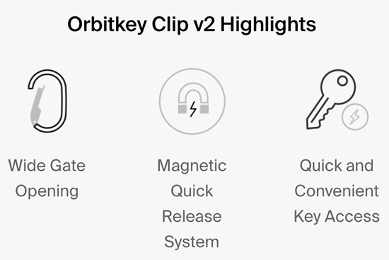 orbitkey key clip highlights
