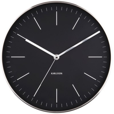 Väggur Karlsson Minimal Black