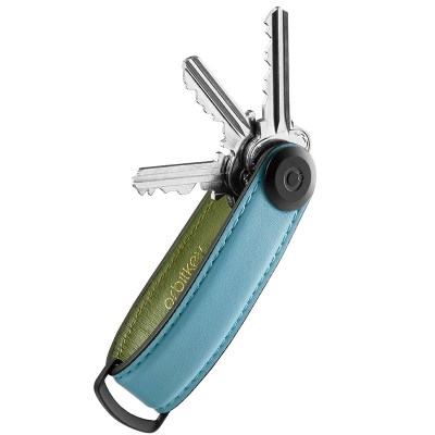Orbitkey nyckelring läder Sea Foam Blue