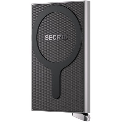 Secrid Premium Cardprotector+ Fluted for MagSafe Silver – exklusiv kortplånbok med auto-lock, RFID-skydd och MagSafe-fäste.