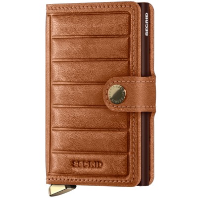 Secrid Miniwallt Premium Emboss Lines Cognac plus