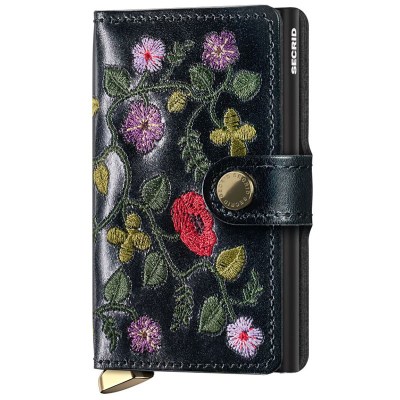 Secrid Miniwallet Premium Stitch Floral Black