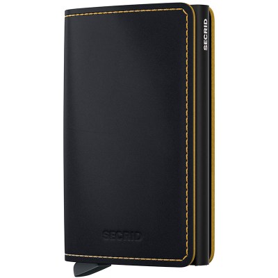 Secrid Slimwallet Matte Black and Ochre