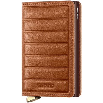 Secrid Slimwallet Premium Emboss Lines Cognac