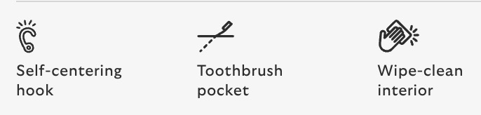 bellroy hanging toiletry kit image features