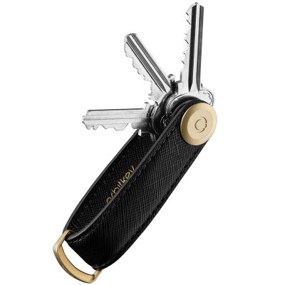 Orbitkey Nyckelring Keyholder i Saffiano läder svart