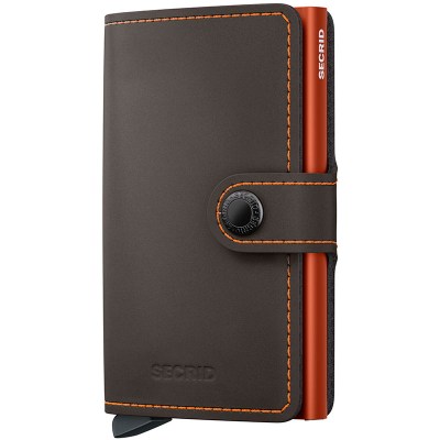 Secrid Miniwallet Matte Truufle and Orange